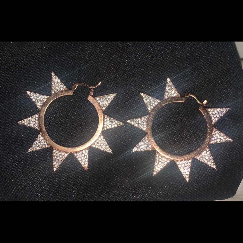 Eddie Borgo hoop earrings pavé crystal spikes